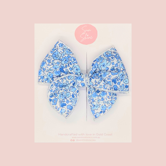 Blue Blossom fable Hair Bow