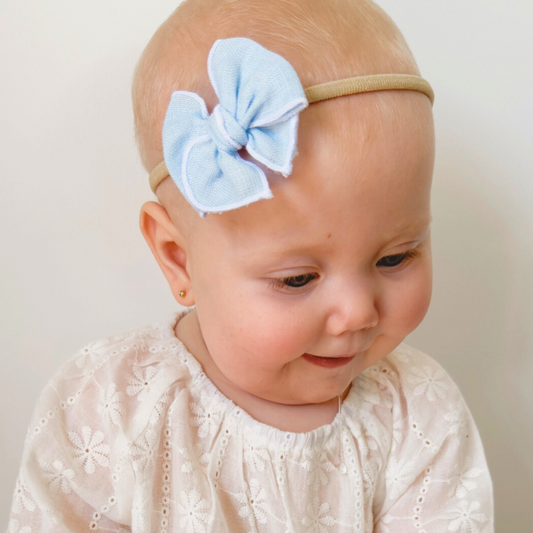 Dreamy Sky Linen Fable Bow