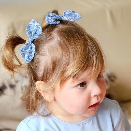 Blue Blossom Bunny Hair Ties