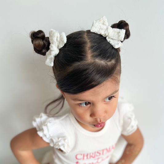 White Petal Micro Pigtail Set